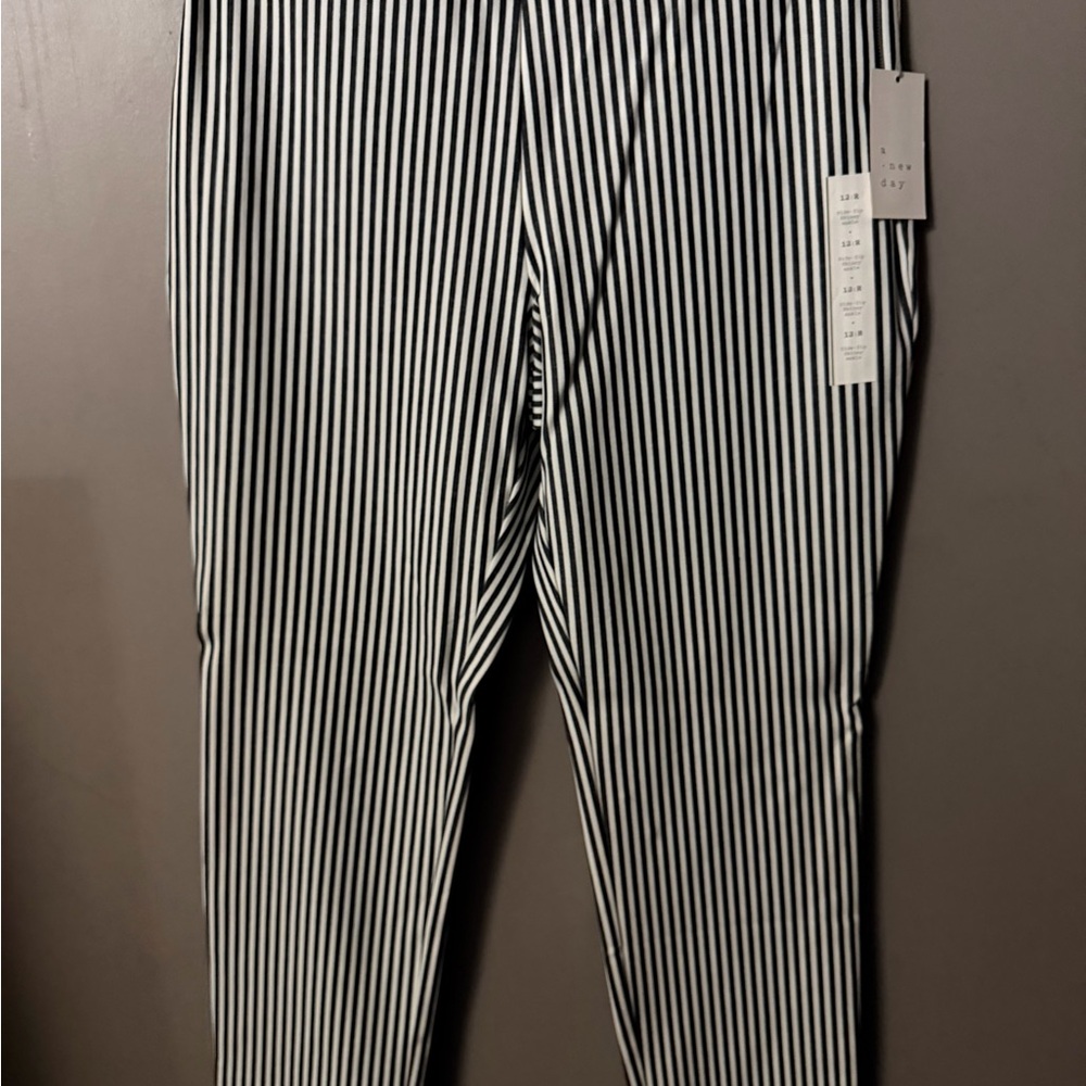 Black and White Striped Women’s Pants